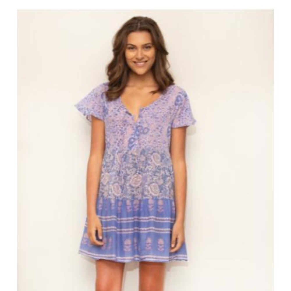 Blue Bohème Dolly Blue Mini Dress